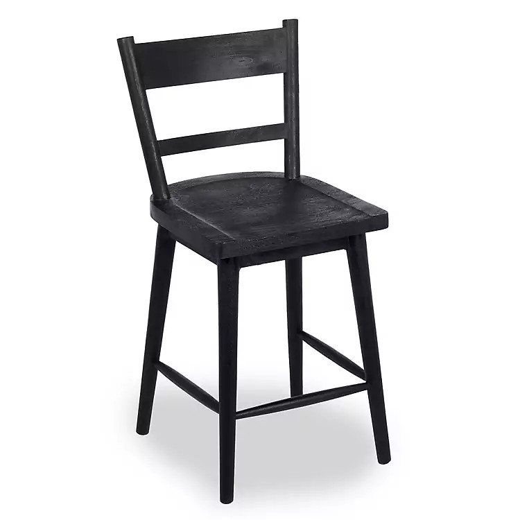 Willow Black Wood Counter Stool | Kirklands