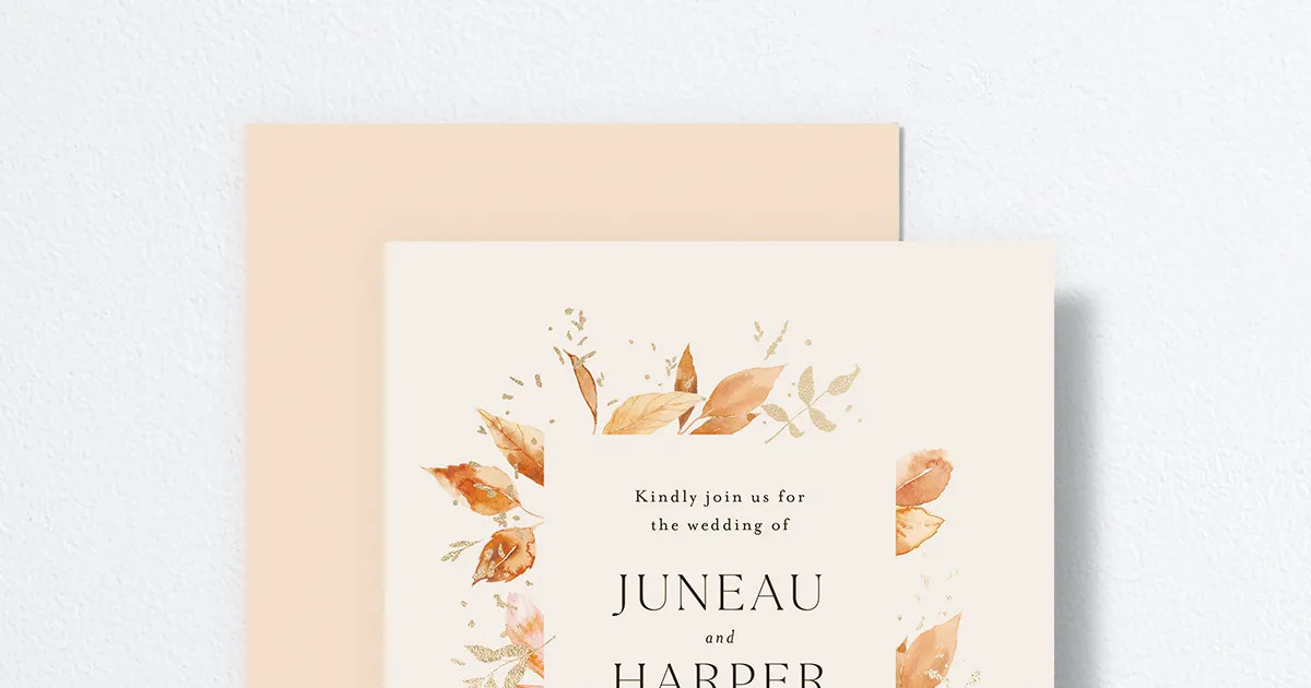 Autumn Frame Wedding Invitations | The Knot 