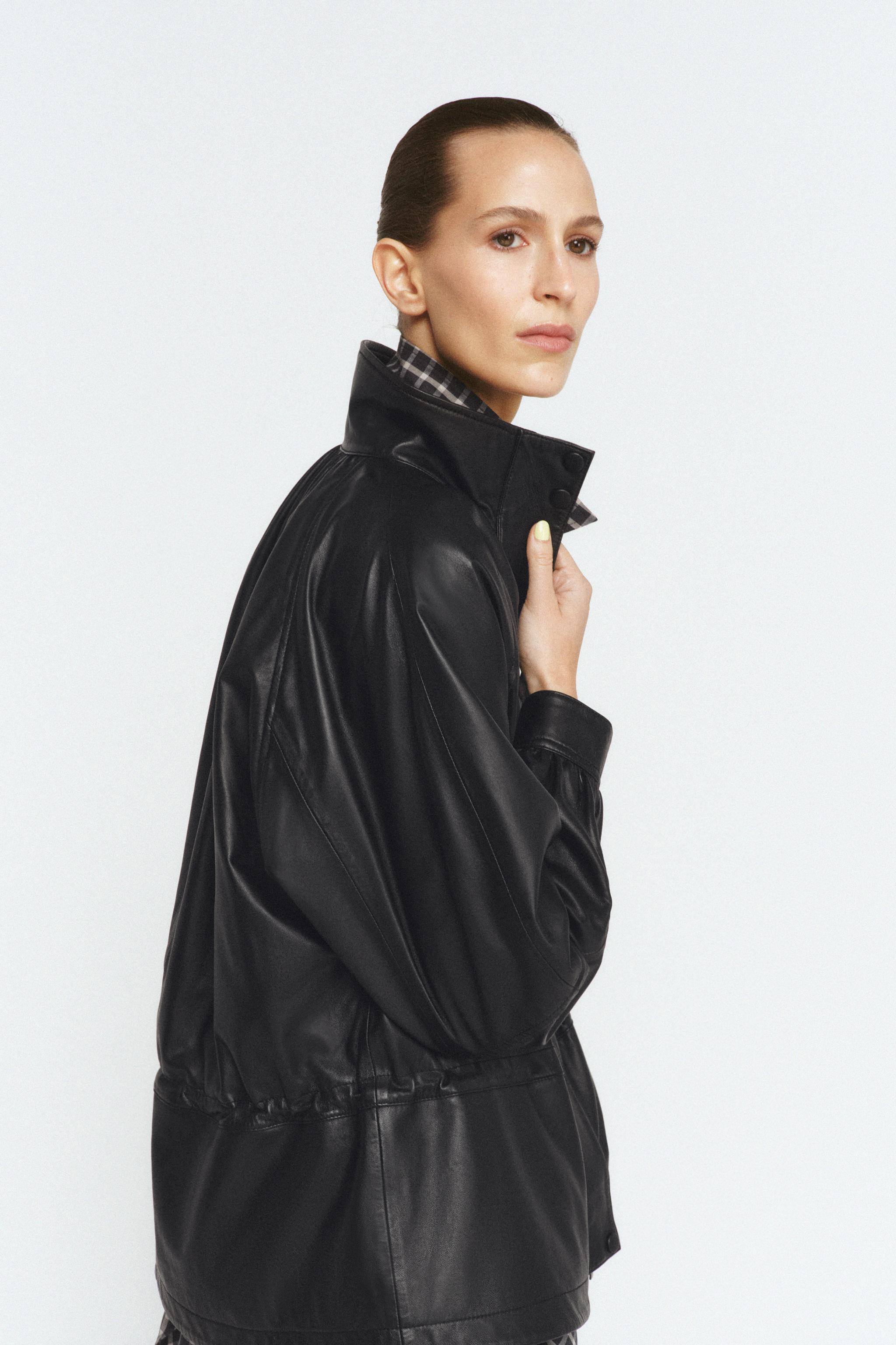 100% LEATHER JACKET ZW COLLECTION LIMITED EDITION | Zara UK
