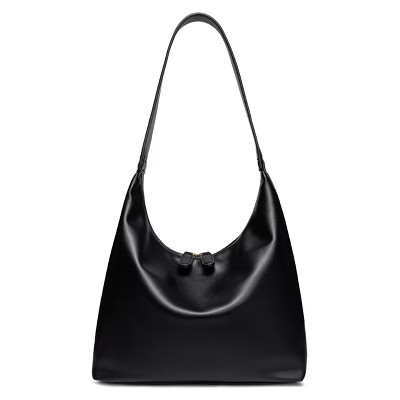 Leather Hobo Bags Small Soft Shoulder Purse Black Slouchy Tote Handbag | Target