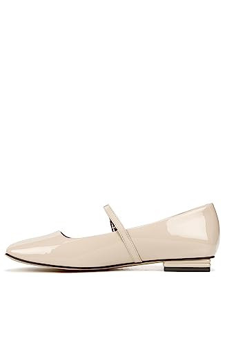 Franco Sarto Womens Tinsley Mary Jane Flat Beige Patent 12 W | Amazon (US)