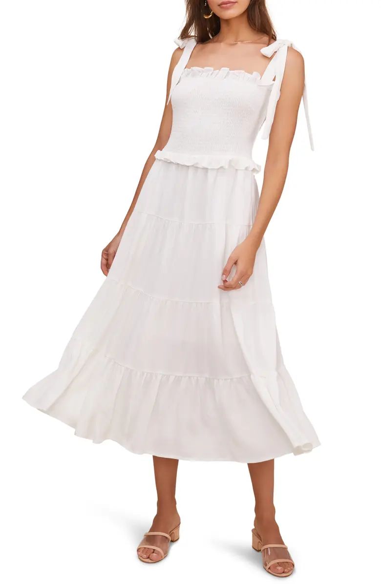 Promenade Smocked Bodice Midi Dress | Nordstrom