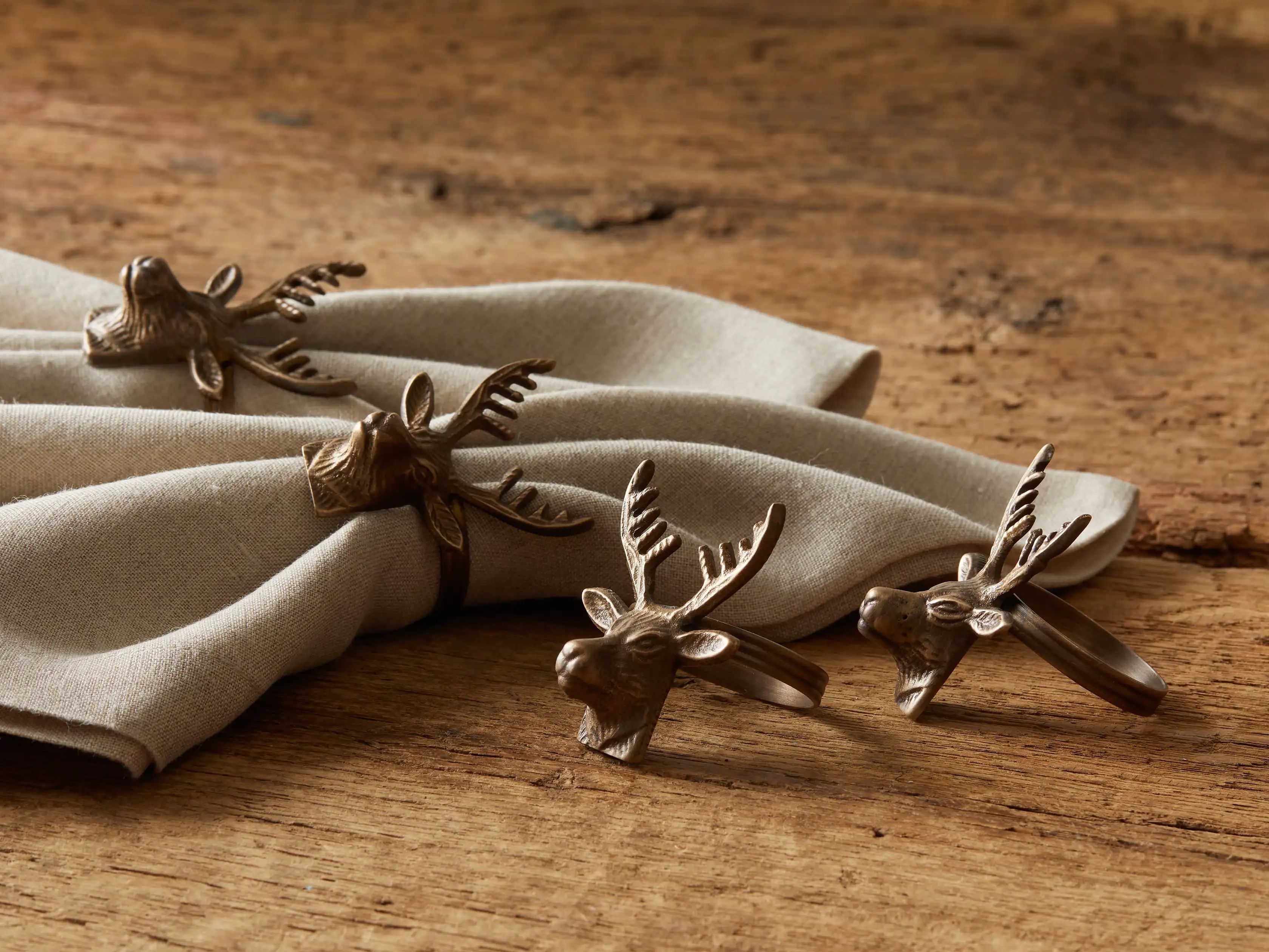 Stag Napkin Rings (Set of 4) | Arhaus