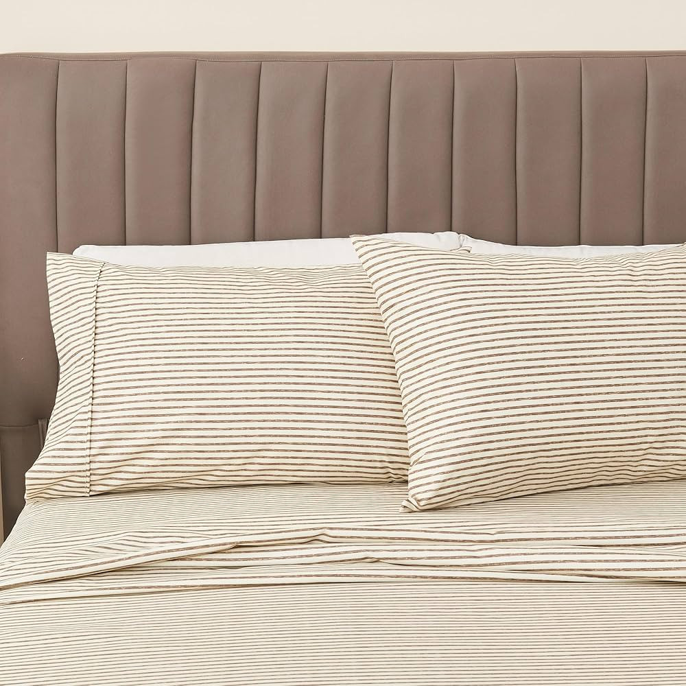 Great Bay Home 3-Piece Twin Size Stripe Microfiber Sheet Set | Ultra-Soft, Brushed Bedding Sheets... | Amazon (US)