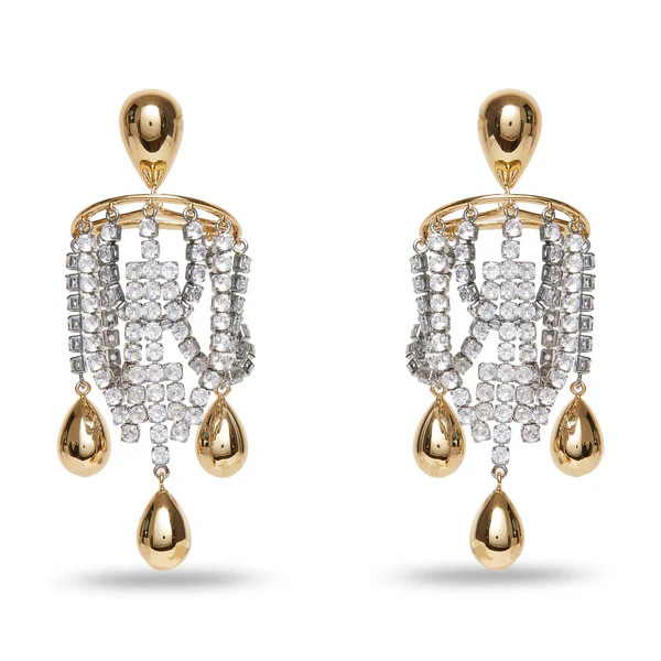 CRYSTAL OPULENT CHANDELIER EARRINGS | LELE SADOUGHI