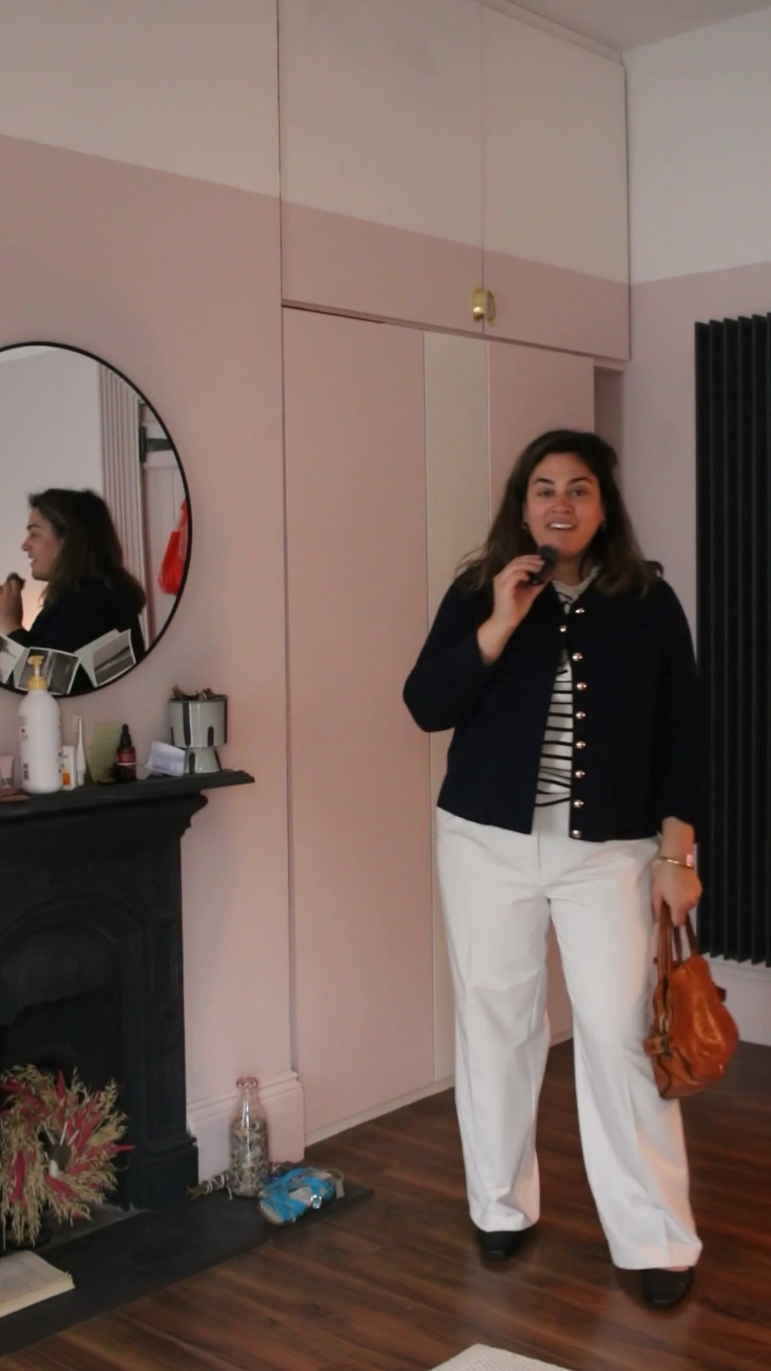 Zara cardigan {XL} HM cream trousers {46} Sezane striped top {44} // midsize fashion // midsize spring outfits// 30 spring outfits // midsize over 40s

#LTKstyletip #LTKspring #LTKmidsize