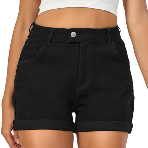 VIPONES High Waisted Denim Shorts for Women Summer Casual Jean Shorts (320, XL) | Amazon (US)