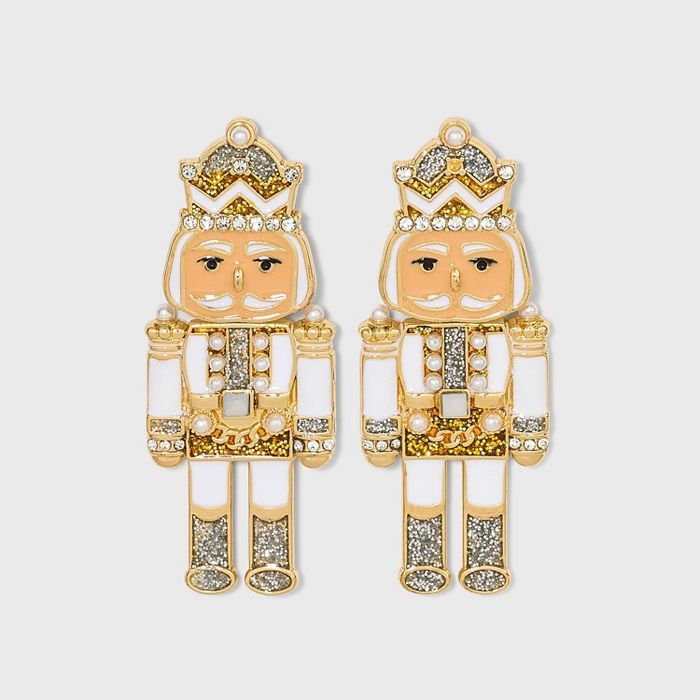 SUGARFIX by BaubleBar Nutcracker Drop Earrings - White/Silver | Target