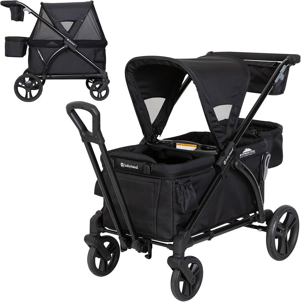 Baby Trend Expedition 2-in-1 Stroller Wagon PLUS, Ultra Black | Amazon (US)
