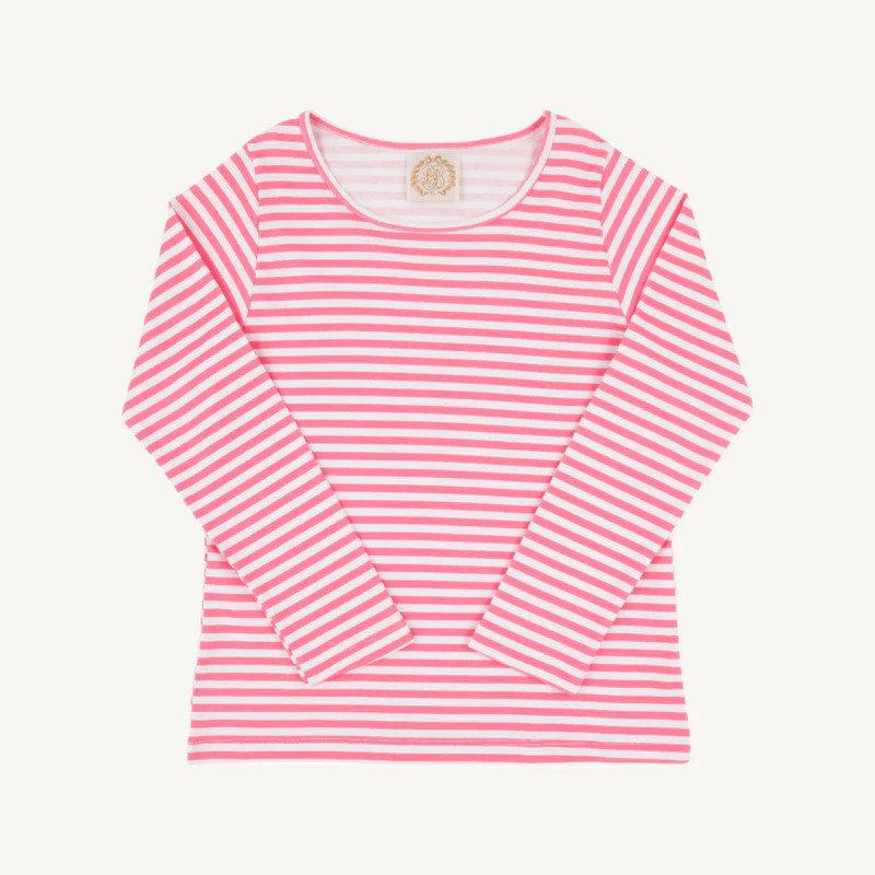 Long Sleeve Plain Jayne Play Shirt - Romany Rose Stripe | The Beaufort Bonnet Company