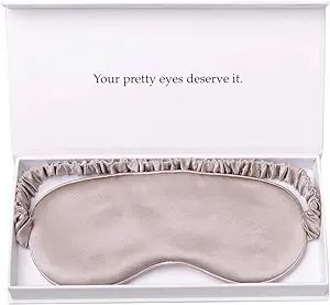 Silk Sleep Mask by Yanser Luxury 100% Mulberry Silk Eye Mask - Eye Cover - Eye Shade - Blindfold ... | Amazon (US)