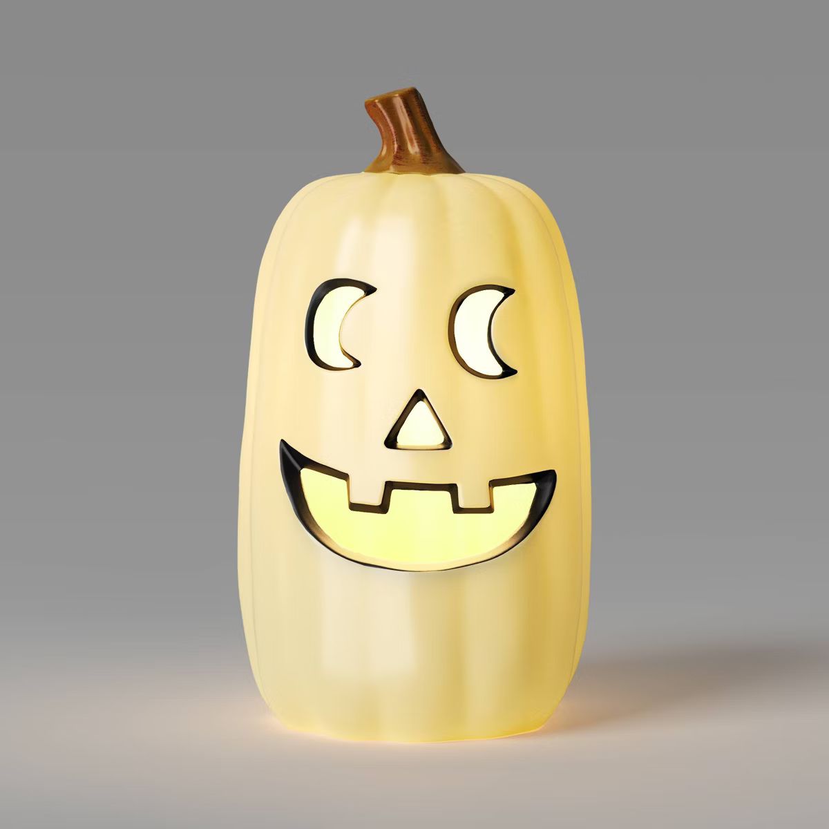 16" Lit Pumpkin with Timer Halloween Decorative Prop White - Hyde & EEK! Boutique™ | Target