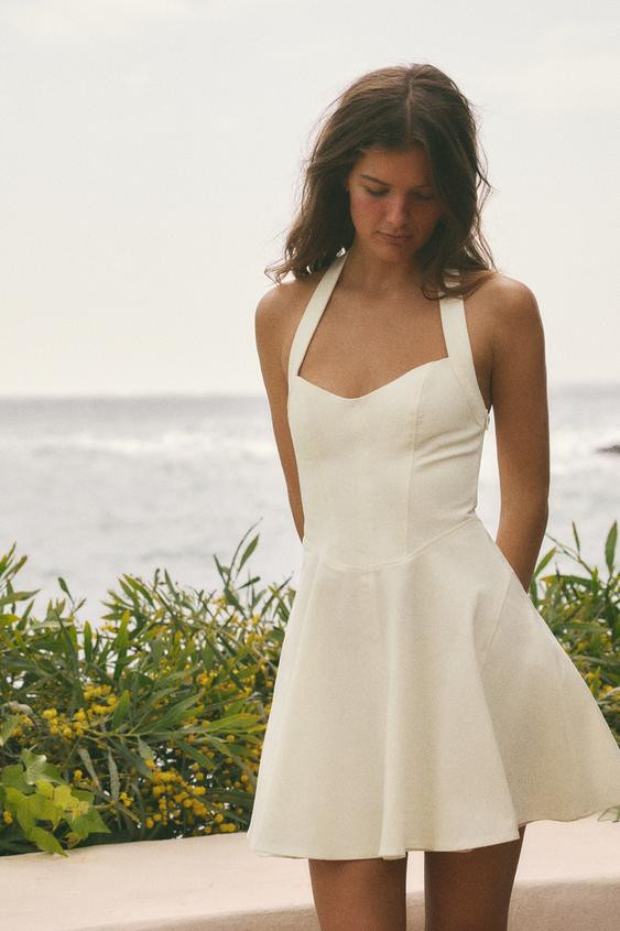 HALTER NECK FLARE DRESS | Zara UK