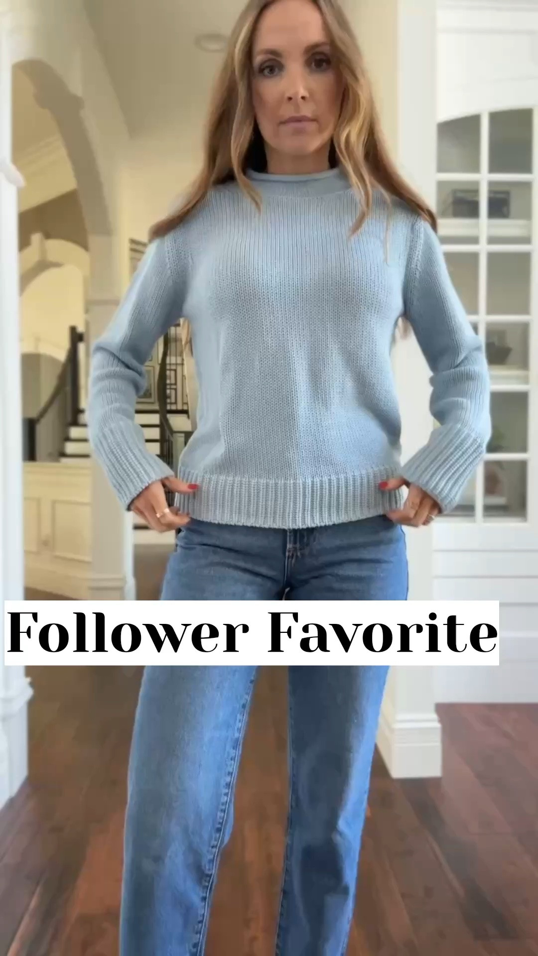 @Quince roll neck sweater & Bella rigid jeans are one of the most ordered items from the last few weeks, and for good reason. I’m in a small sweater & 26R jeans!

#LTKgrwm