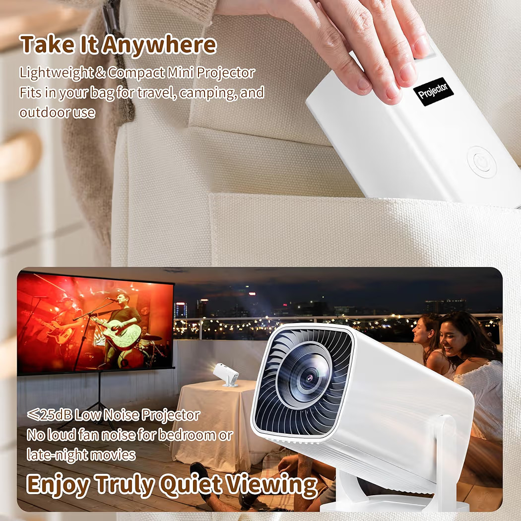 Mini Projector with 4K Support, Portable Short Throw Proyector | Amazon (US)