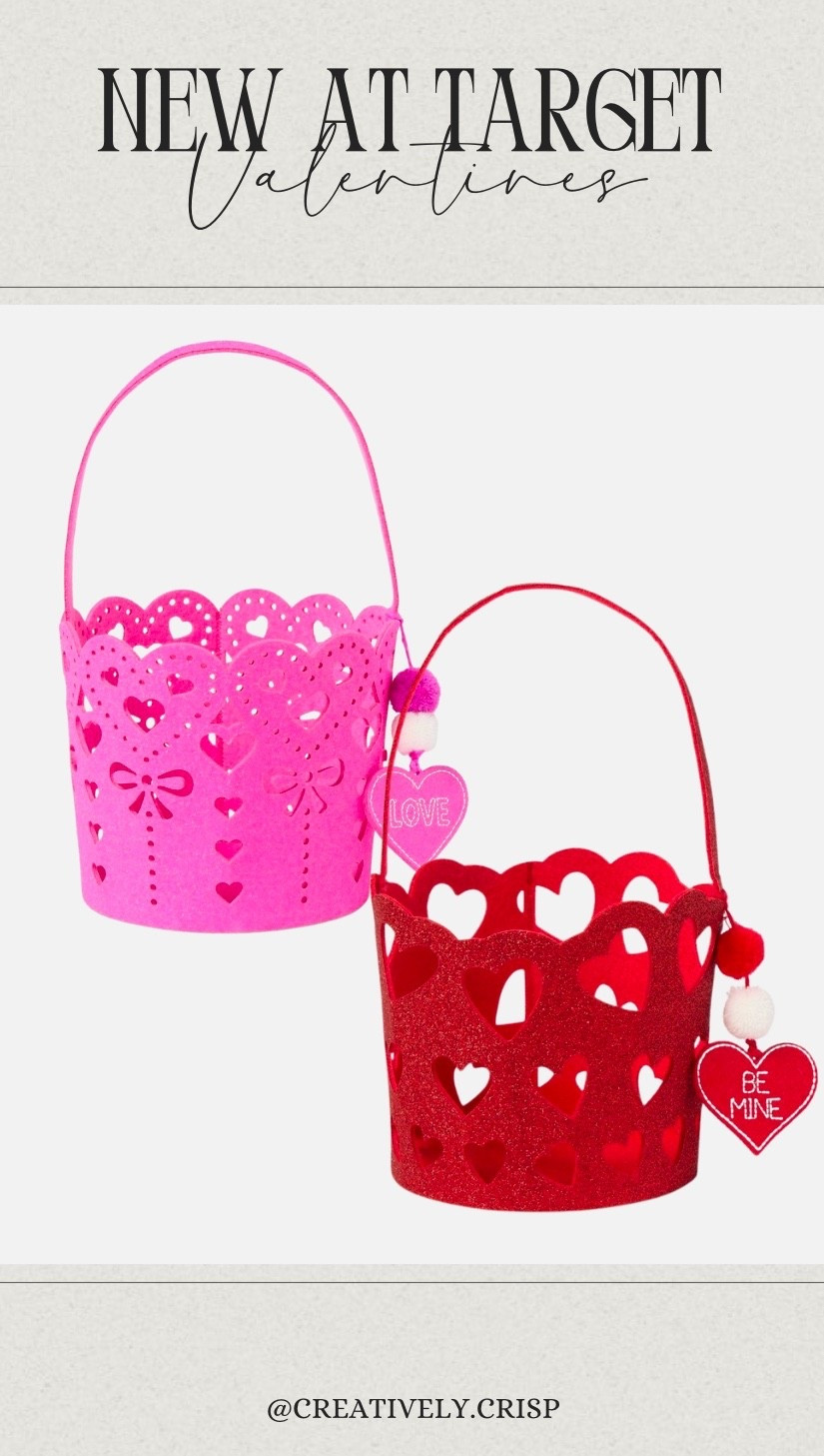 New Valentine’s Day at Target! These baskets are perfect for gifting, or kids gift baskets!

Target home, target finds, Valentine’s Day, kids valentines, valentines basket, valentines gift, 