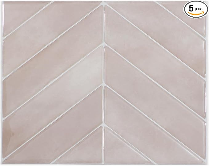 SMART TILES Peel and Stick Backsplash - 5 Sheets of 11.43" x 8.38" - 3D Adhesive Peel and Stick T... | Amazon (US)