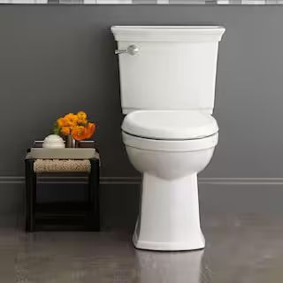 Optum VorMax Complete Tall Height 2-piece 1.28 GPF Elongated Toilet in White with Slow Close Seat | The Home Depot