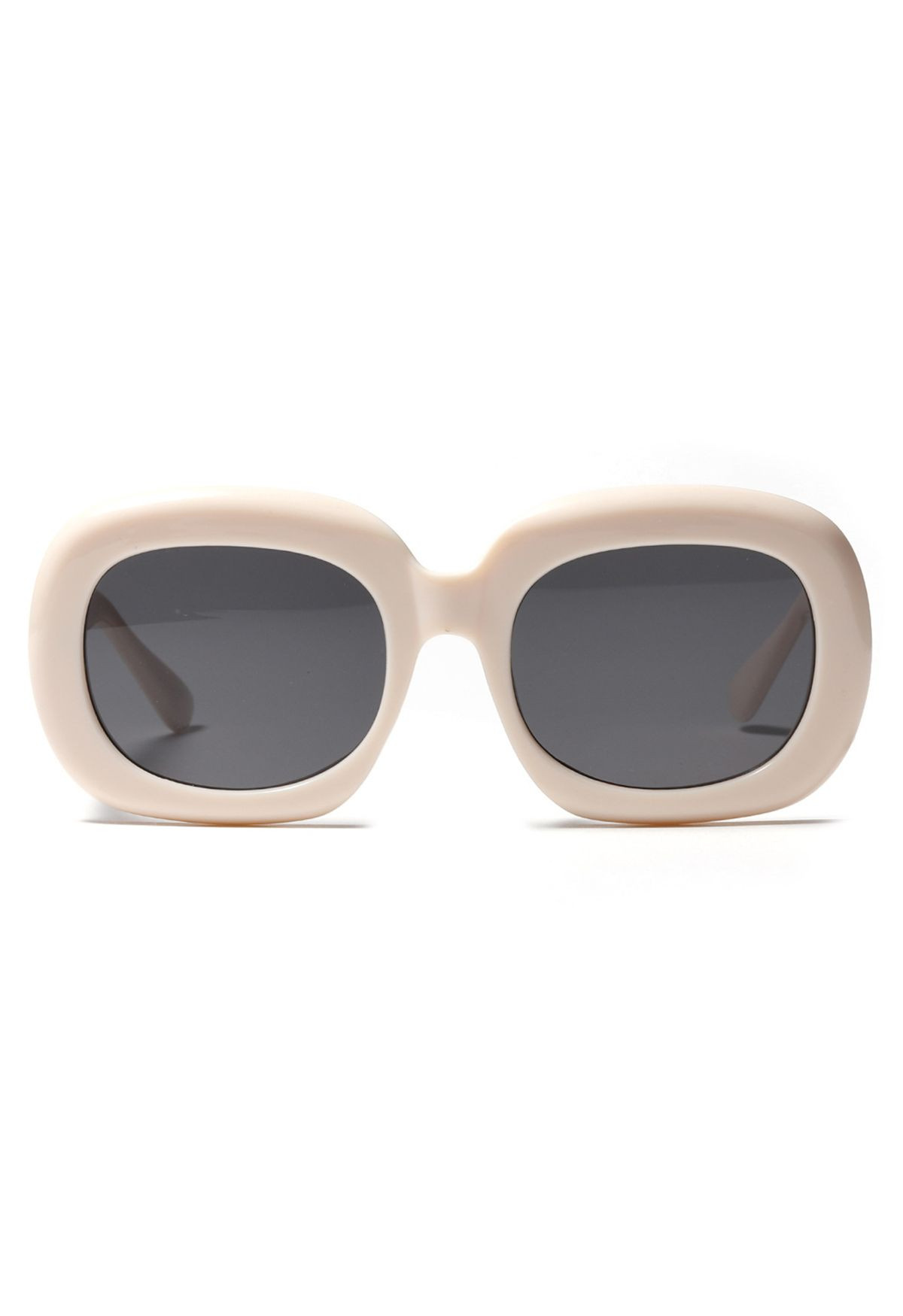 Classy Nude Full Rim Sunglasses | Chicwish
