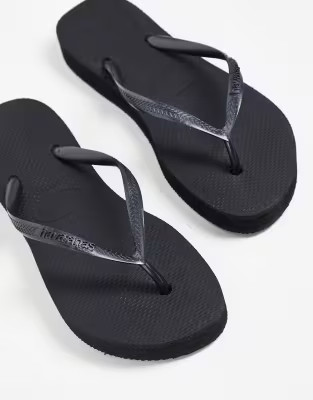 Havaianas flatform flip flop in black | ASOS (Global)