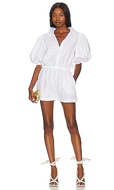 The Femm Zoe Romper in White from Revolve.com | Revolve Clothing (Global)