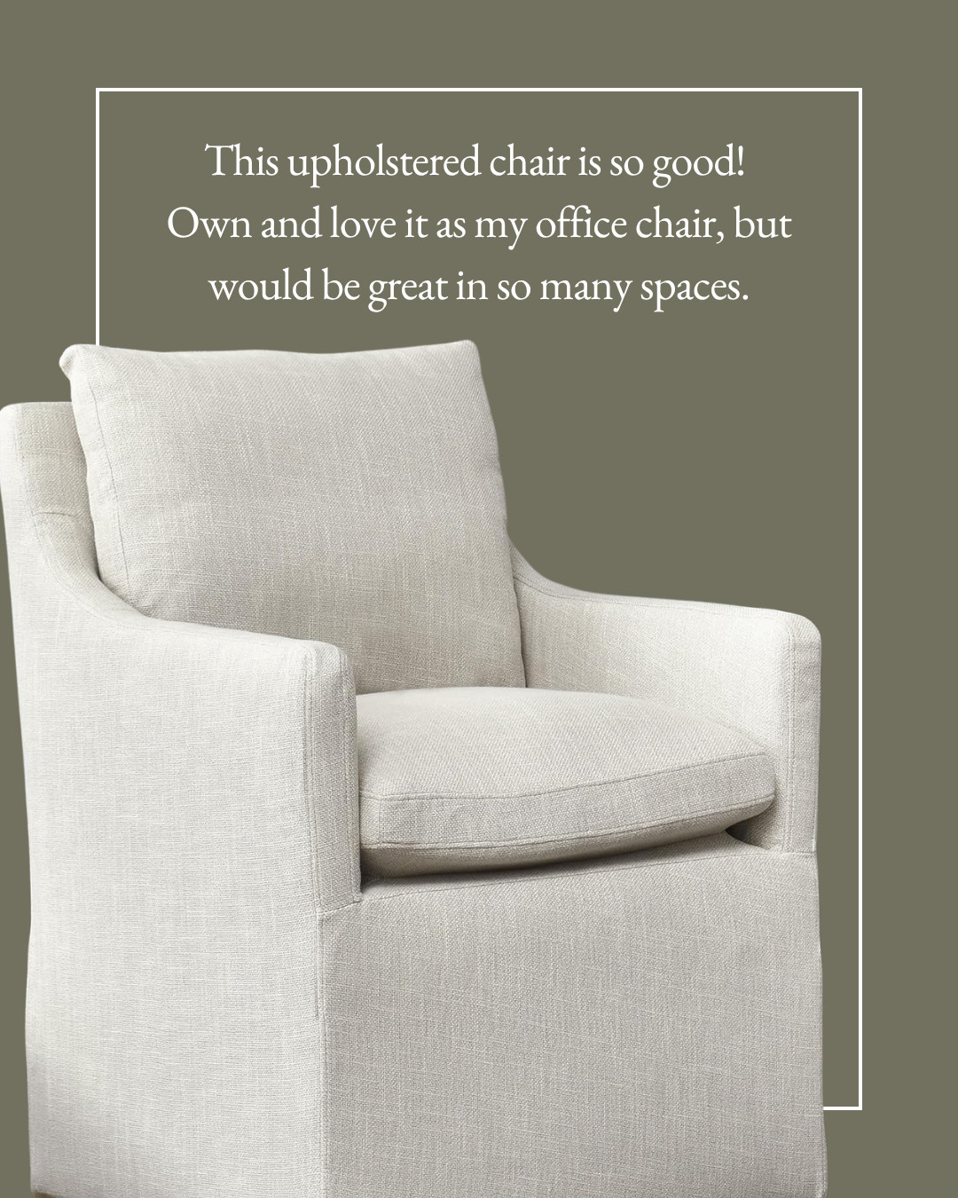 This upholstered chair is so good and it is on sale for the Amazon Early Prime Deals! I own and love it as my office chair, but it would be great in so many spaces. Comfy, swivels and the casters make it so easy to move. 

 #amazonprimedeals #earlyprimedeals #primeday #amazondeals #upholsteredchair #officechair #diningchair #swivelchair #deskchair #homeoffice #homeofficedecor #neutralhome #amazonhome #salealert #founditonamazon #LTKSaleAlert