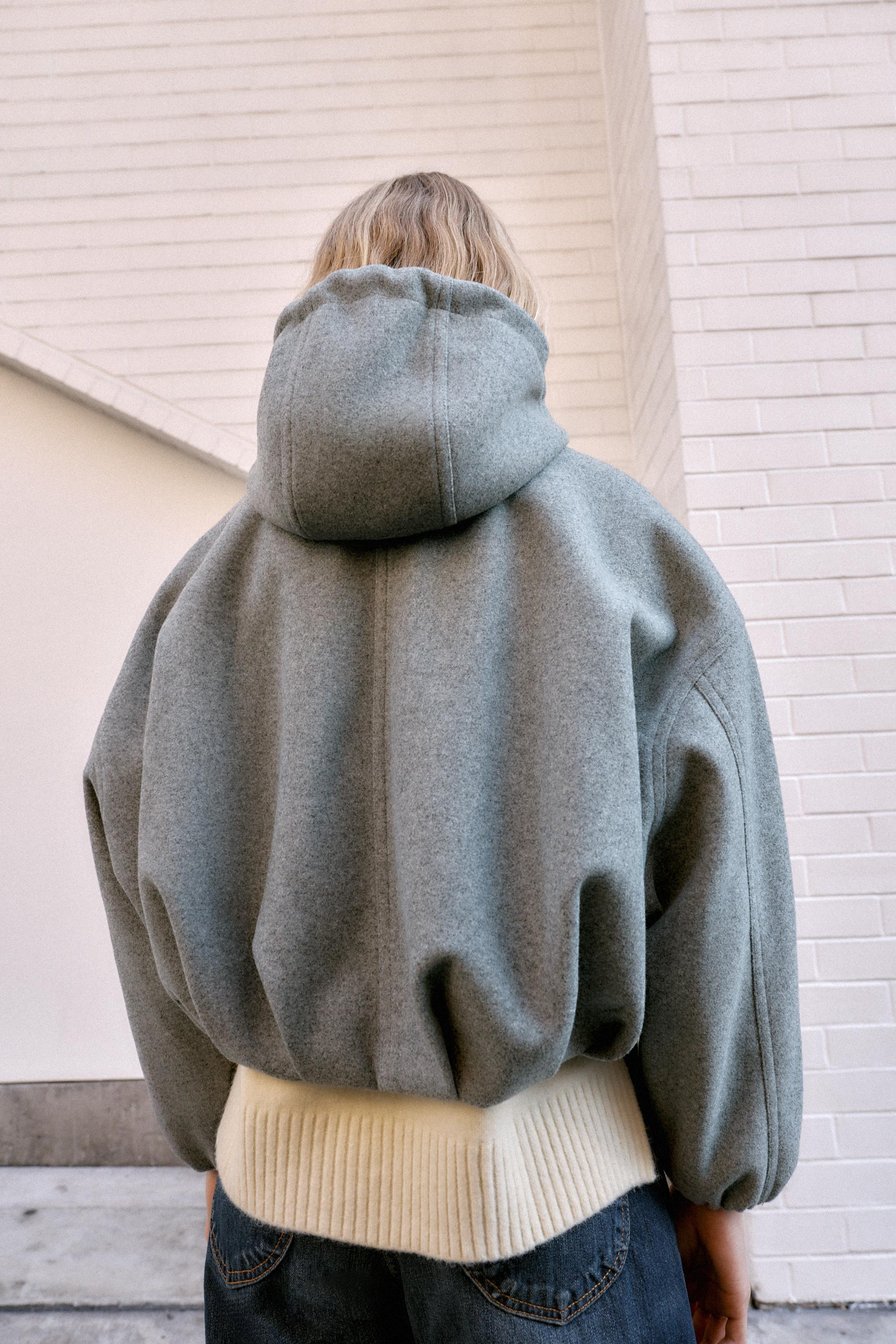 SOFT HOODIE OVERSIZE BOMBER JACKET | Zara AU