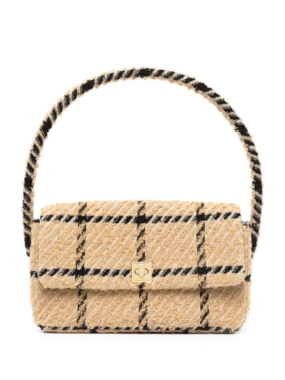 ANINE BING Nico Checked Shoulder Bag - Farfetch | Farfetch Global