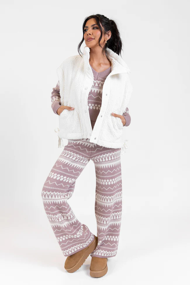 Feel It All White Oversized Sherpa Vest SALE | Pink Lily