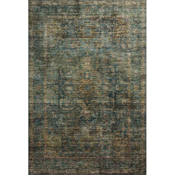 Anniston Washable ANS-05 Lagoon Area Rug | Rugs Direct