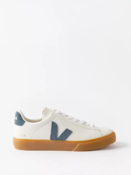 Veja - Campo California Leather Trainers - Womens - White Navy | Matches (US)