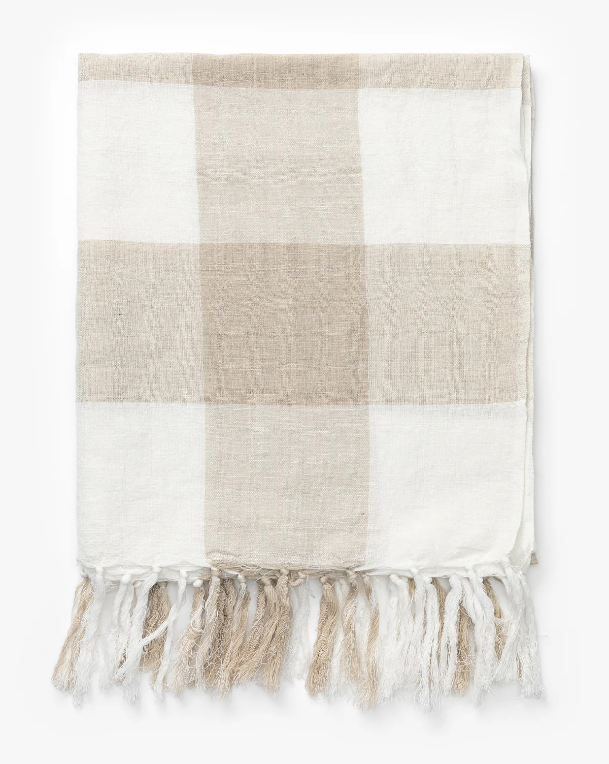 Tan Gingham Throw | McGee & Co. (US)