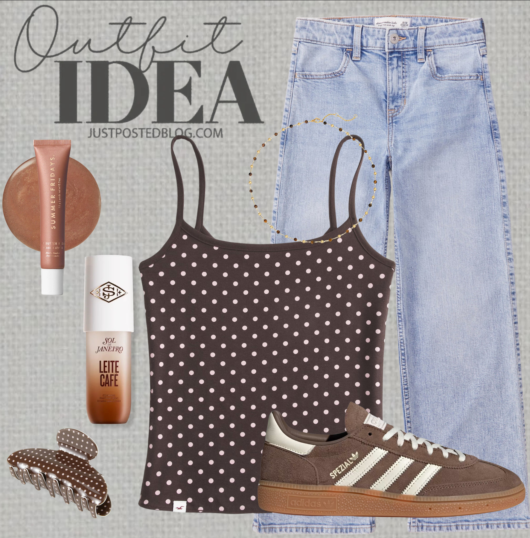 This is such a perfect outfit for fall!! I am loving the polka dots!! 

 