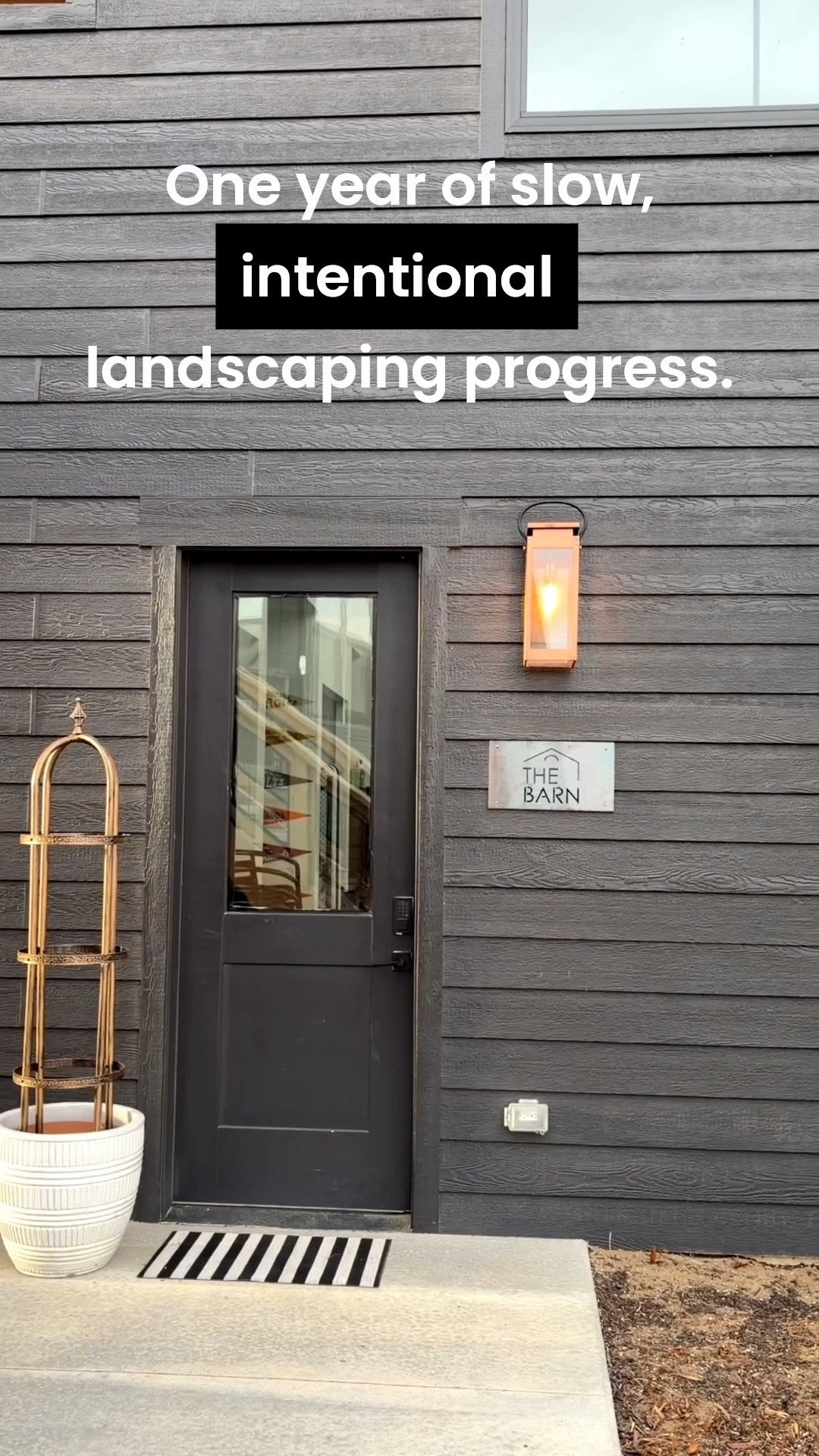 One year of slow, intentional progress!

When we started, this new build barn was a blank slate—just dirt, big dreams, and a vision for something that felt timeless and lived-in. 

Instead of rushing, we’ve taken a layered approach… letting each decision build on the last, choosing pieces that feel collected rather than “done overnight.”

This spring, I’m finally bringing the cottage garden to life ✨ Think soft structure + romantic charm: – tall copper trellises to add height and patina over time – oversized white planters to anchor the space – layered textures, vintage-inspired accessories, and plenty of classic cottage blooms

It’s not about perfection—it’s about creating something that feels intentional, welcoming, and beautiful in every stage. More to come as everything starts to grow 🌱💫

#lowes #cortensteel
#ltkhome #cottagegarden #newbuildjourney #intentionaldesign #gardeninspiration

#LTKSeasonal #LTKHome