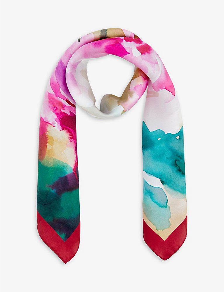 Aloel floral-printed silk scarf | Selfridges