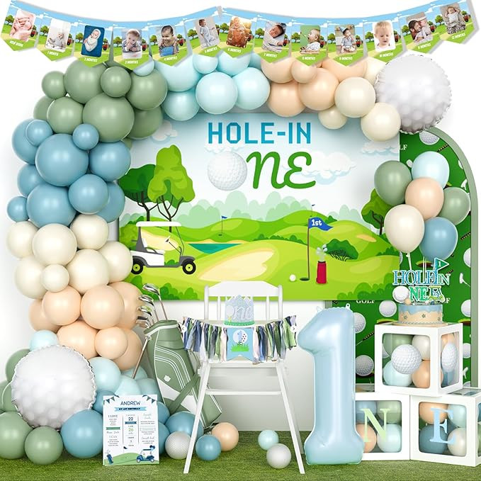 Hole in One Birthday Party Decorations, Golf First Birthday Decorations, 1st Birthday Decorations... | Amazon (US)