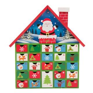 Glitzhome® 13.5" Wooden House Countdown Calendar Décor with Drawers | Michaels Stores