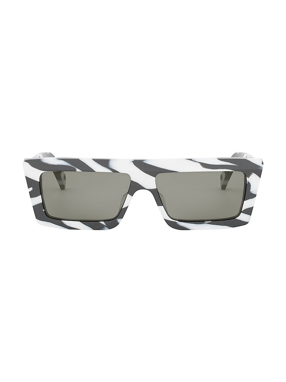 Men's Monochroms 57MM Geometric Sunglasses - Zebra Smoke | Saks Fifth Avenue
