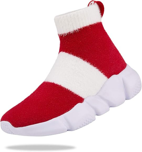 Santiro Boys Girls Sock Shoes High Tops Breathable Knit Slip On Shoes | Amazon (US)