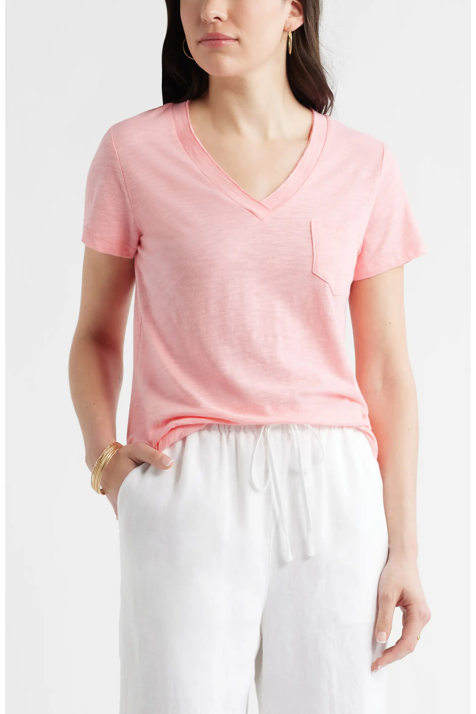 Cotton & Modal V-Neck T-Shirt (Women) | Nordstrom | Nordstrom
