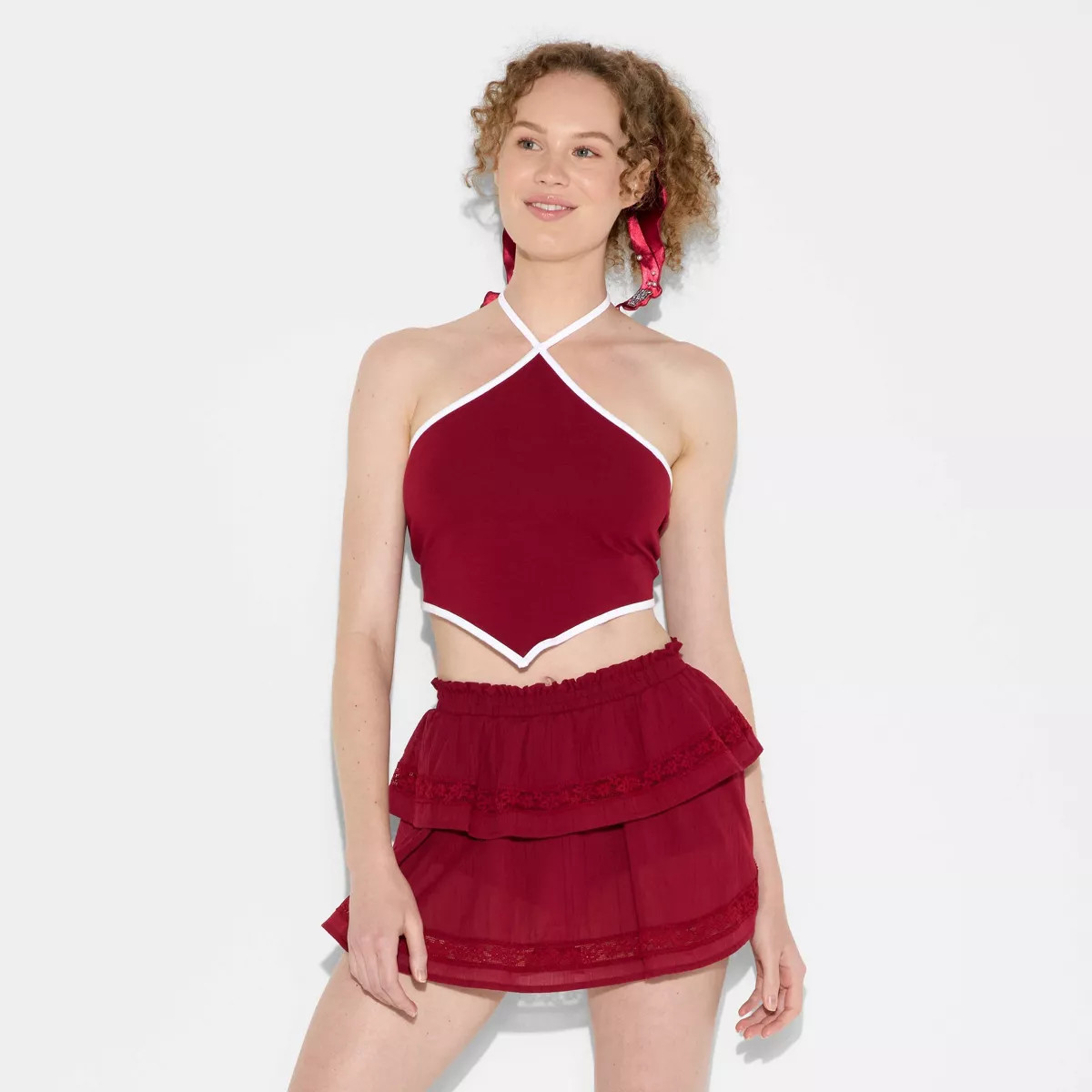 Women's Game Day Football Charm Halter Top - Wild Fable™ | Target