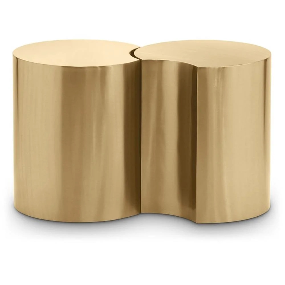 Meridian Furniture Dimple 2 Piece Gold Iron Metal End Table - Walmart.com | Walmart (US)