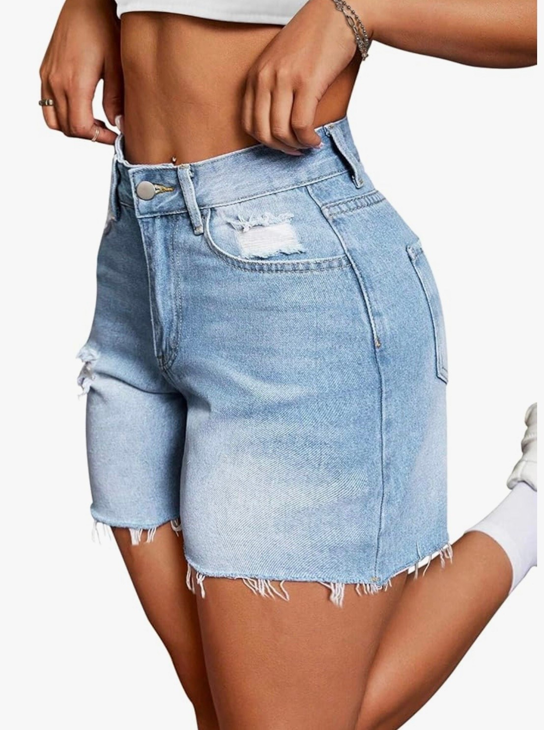  Jean Shorts for Women High Waisted Stretchy Casual Denim Shorts Ripped Frayed Hem Summer Trendy Jorts

#LTKStyleTip #LTKSummerEdit
