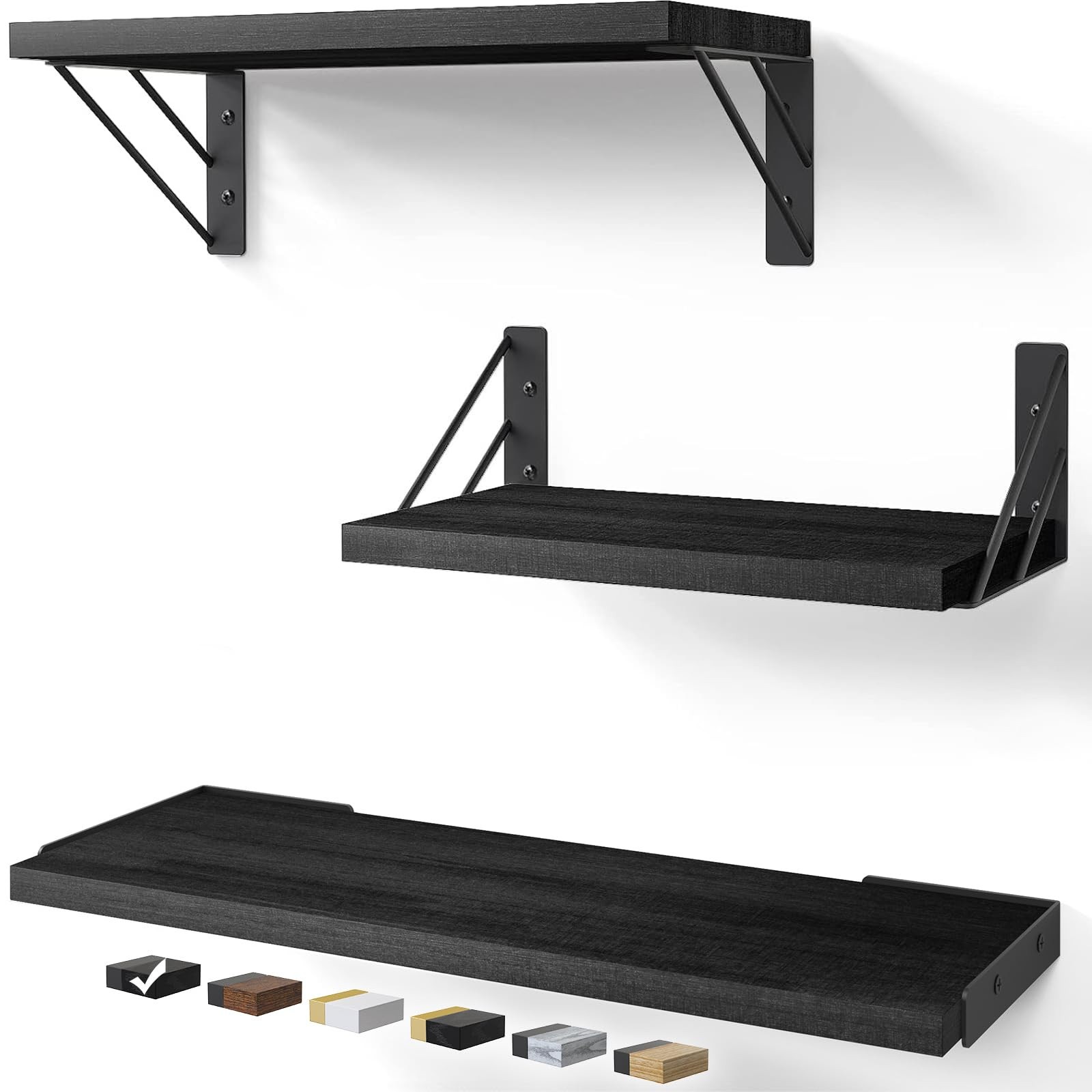 BAYKA Wall Shelves for Bedroom Decor, Floating Wall Shelves for Living Room Kitchen Storage, Wall... | Amazon (US)