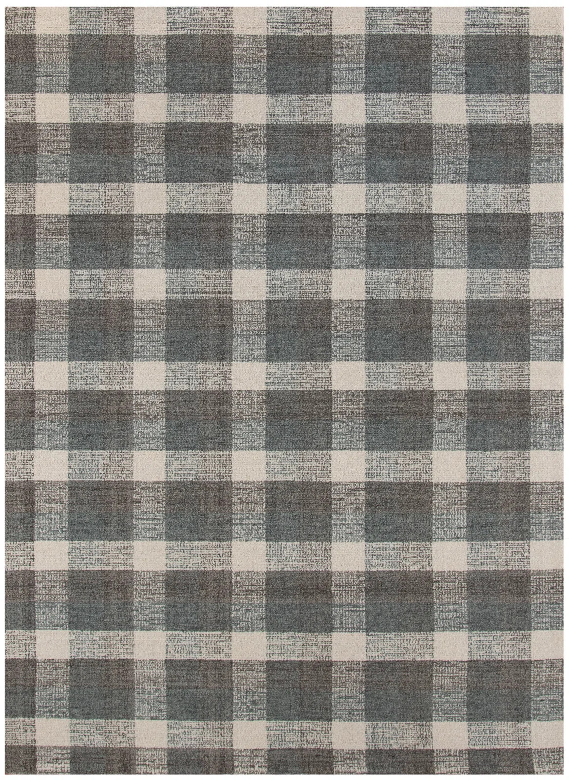 Ashleigh Plaid Handmade Tufted Wool Gray Area Rug | Wayfair North America