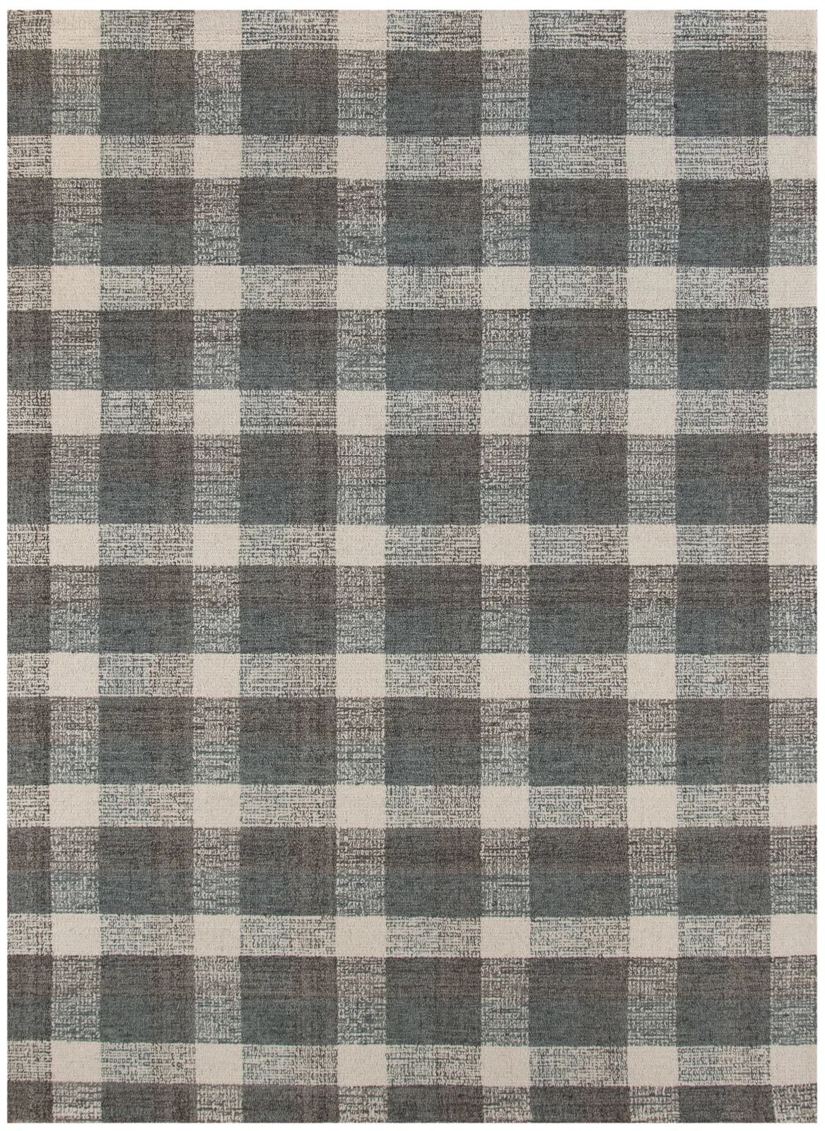 Ashleigh Plaid Handmade Tufted Wool Gray Area Rug | Wayfair North America