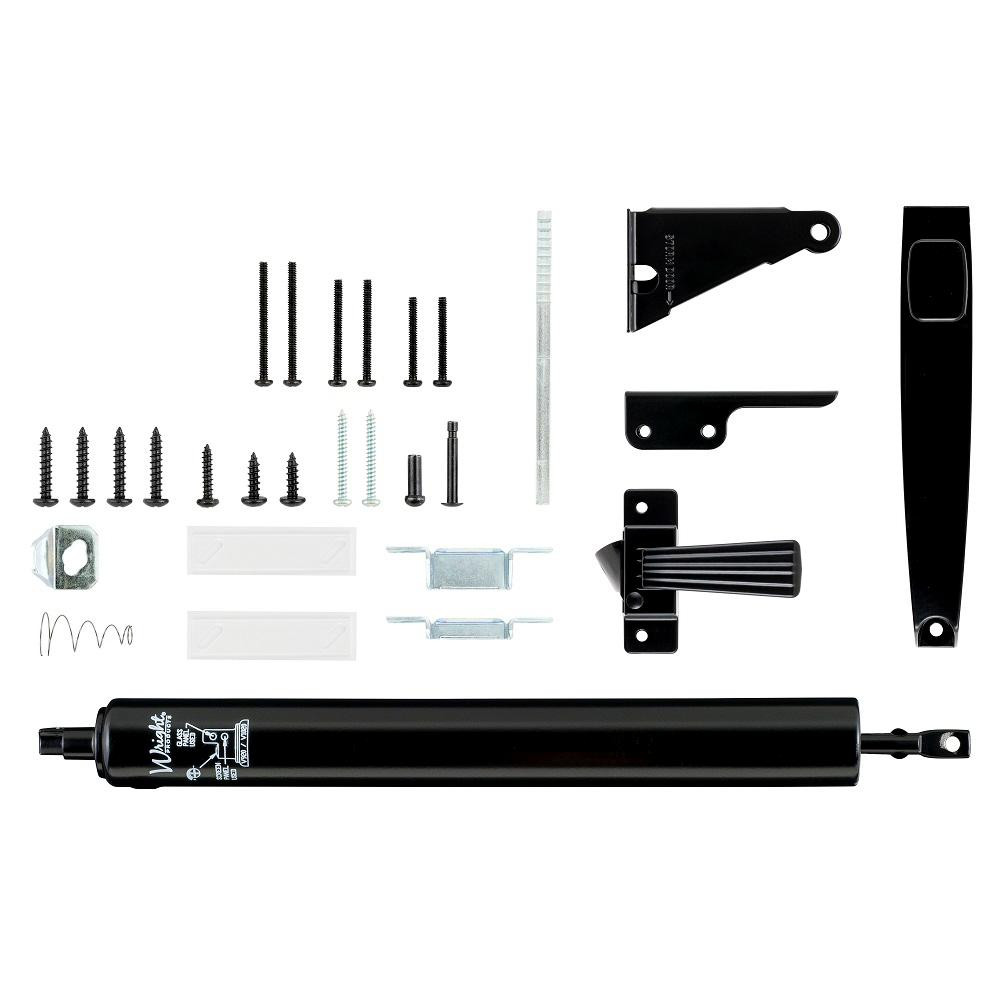 Wright Products Black Door Closer and Latch Combo Kit-V1033BL - The Home Depot | The Home Depot