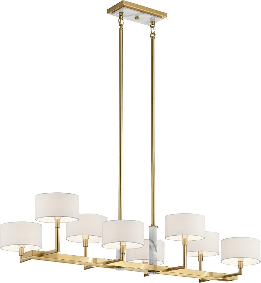 Kichler Laurent 46" 8 Light Linear Chandelier in Champagne Gold | Amazon (US)