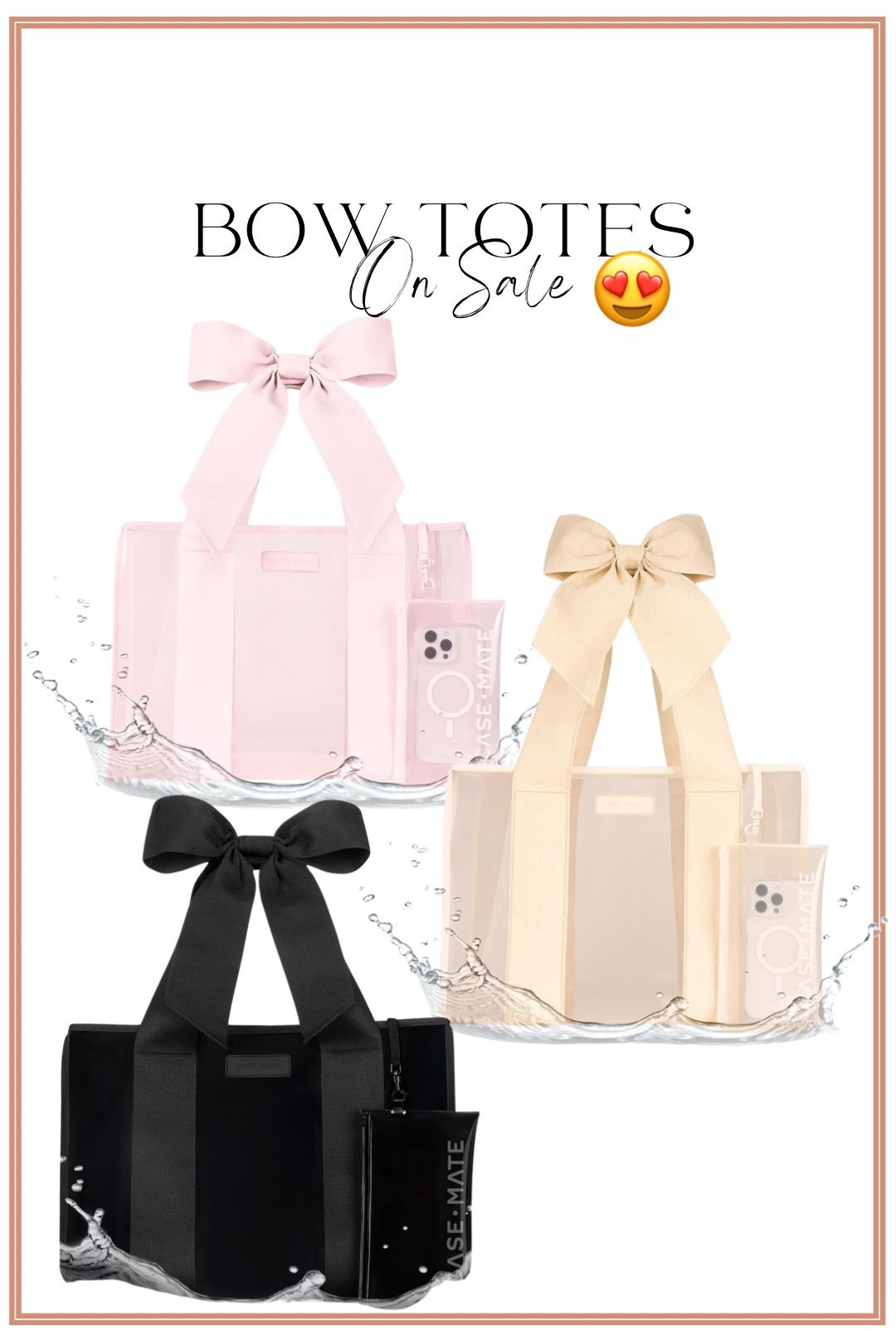 I have been eyeing these casemate bow totes since last year, but didn’t want to pay full price. They’re on sale on Amazon 😍🥳￼

#LTKTravel #LTKSaleAlert #LTKSwim