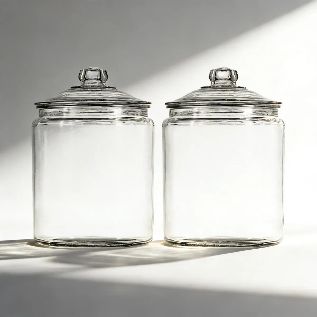 1 Gallon Glass Jars With Lids, Set Of 2 - Wide Mouth Clear Glass Storage Containers For Dry Food,... | Wayfair North America